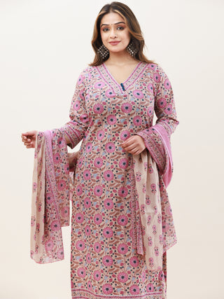 Gazal Ruhi Set Of Kurta Pants Dupatta