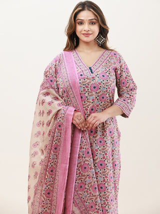 Gazal Ruhi Set Of Kurta Pants Dupatta