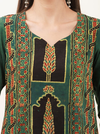 Hand Block Printed Cotton Fabric Per Meter - F001F2891
