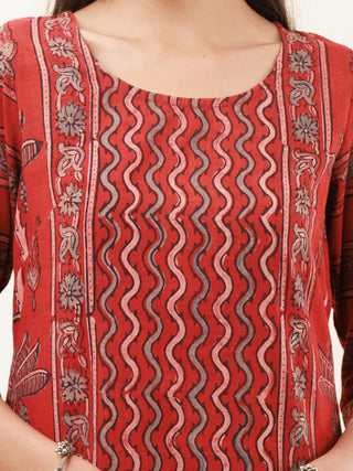 Hand Block Printed Cotton Fabric Per Meter - F001F2897