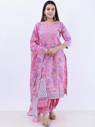 Roz Zoya Set Of Kurta Pants Dupatta