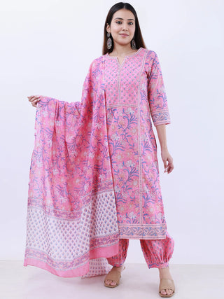 Roz Zoya Set Of Kurta Pants Dupatta