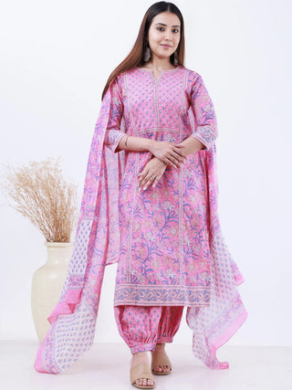 Roz Zoya Set Of Kurta Pants Dupatta