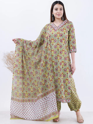 Roz Nia Set Of Kurta Pants Dupatta