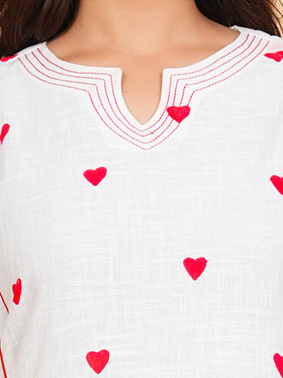 Roz Nagma Cotton Slub Kurta