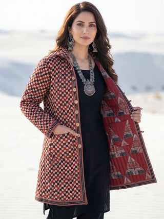 Shishir Zoha Ajrakh Quilted Reversible Jacket
