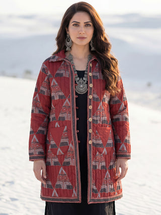 Shishir Zoha Ajrakh Quilted Reversible Jacket
