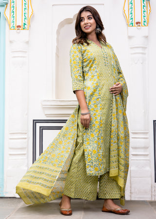 Jashn Beena Set Of Kurta Palazzo Dupatta