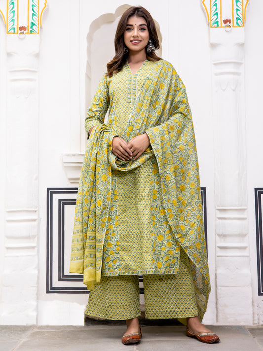 Jashn Beena Set Of Kurta Palazzo Dupatta