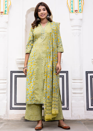 Jashn Beena Set Of Kurta Palazzo Dupatta