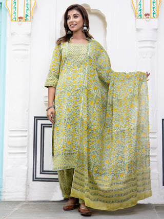 Jashn Sameera Set Of Kurta Salwar Pants Dupatta