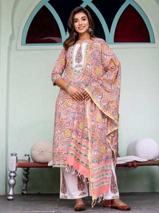 Jashn Megha Set Of Kurta Pants Dupatta