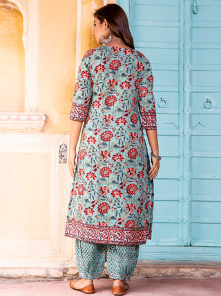 Jashn Faiza Set Of Kurta Salwar Pants Dupatta