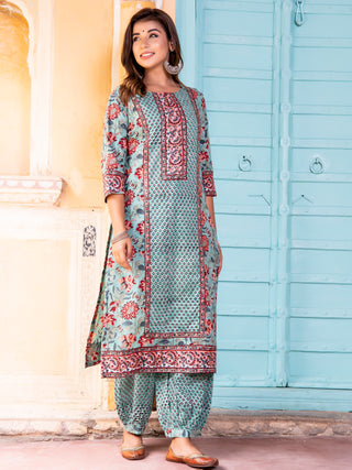 Jashn Faiza Set Of Kurta Salwar Pants Dupatta