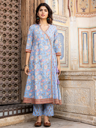 Jashn Ruhi Set Of Angrakha Kurta Pants Dupatta