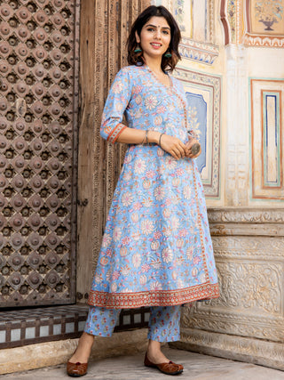 Jashn Ruhi Set Of Angrakha Kurta Pants Dupatta