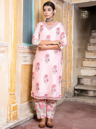 Utsav Jhalak Chanderi Silk Kurta