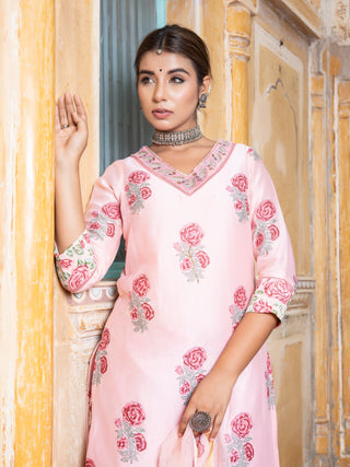 Utsav Jhalak Chanderi Silk Kurta