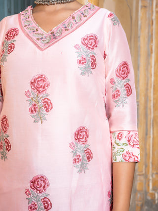 Utsav Jhalak Chanderi Silk Kurta