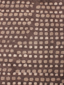 Brown Beige Hand Block Printed Cotton Cambric Fabric Per Meter - F0916397