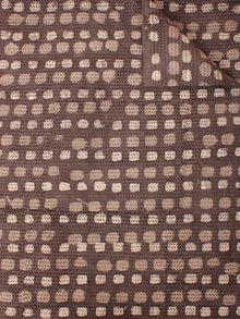 Brown Beige Hand Block Printed Cotton Cambric Fabric Per Meter - F0916397