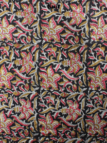 Black Beige Yellow Pink White Hand Block Printed Cotton Suit-Salwar Fabric With Chiffon Dupatta - S1628041