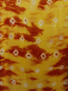 Yellow Brick Red Ivory Hand Block Printed Cotton Suit-Salwar Fabric With Chiffon Dupatta - S16281239