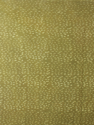 Asparagus Green Hand Block Printed in Natural Colors Cotton Mul Saree - S031701011