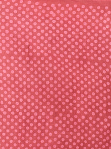 Vermilion Red White Hand Block Printed in Natural Colors Cotton Mul Saree - S031701012