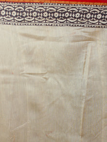 Multi Colour Hand Block Printed Kalamkaari Chanderi Saree - S031701026