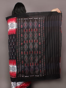 Red Black Ivory Grey Ikat Handwoven Pochampally Cotton Saree - S031701053