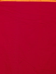 Red Black Ivory Ikat Handwoven Pochampally Cotton Saree - S031701054