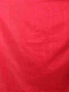 Black Ivory Red Yellow Ikat Handwoven Pochampally Cotton Saree - S031701059