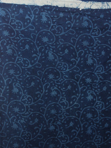 Indigo Ivory Hand Block Printed in Natural Colors Cotton Mul Saree - S031701081