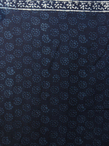 Indigo Ivory Hand Block Printed in Natural Colors Cotton Mul Saree - S031701082