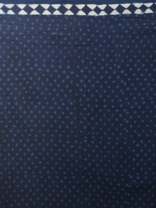 Indigo Ivory Hand Block Printed in Natural Colors Cotton Mul Saree - S031701088