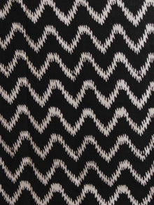 Black White Cobalt Blue Hand Block Printed in Cotton Mul Saree - S031701200