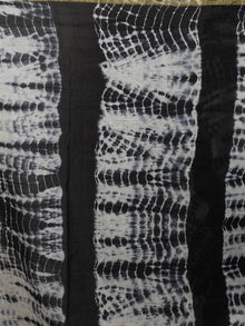Black Ivory Multi Color Hand Shibori Dyed With Kalamkari Pallu Chanderi Silk Saree - S031701213