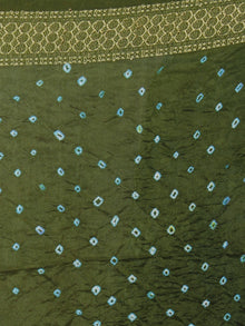 Pink Green Red Yellow Ivory Hand Tie & Dye Bandhej Art Silk Saree - S031701291