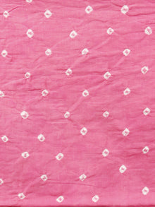 Lead Blue Pink White Hand Tie & Dye Bandhej Cotton Mul Saree With Resham Border - S031701333