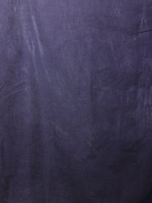 Dark Indigo Ivory Hand Dyed Shibori  Cotton Mul Saree  - S031701346
