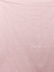 Pastel Pink Ivory Ikat Handwoven Pochampally Mercerized Cotton Saree - S031701449