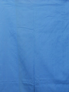 Black Blue White Handwoven Pochampally Mercerized Cotton Saree - S031701470