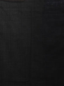 Grey Black White Handwoven Pochampally Mercerized Cotton Saree - S031701478