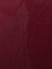 Maroon Ivory Steel Blue Telia Rumal Double Ikat Handwoven Pochampally Mercerized Cotton Saree - S031701537