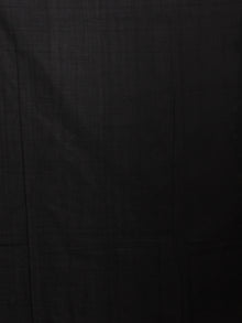 Black Ivory Grey Double Ikat Handwoven Pochampally Mercerized Cotton Saree - S031701542
