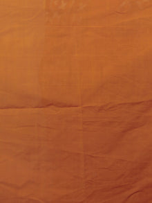 Dark Green Mustard Ivory Double Ikat Handwoven Pochampally Mercerized Cotton Saree - S031701543