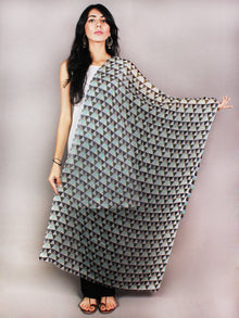 Off White Multi Colour Pure Wool Stole from Kashmir - S6317088