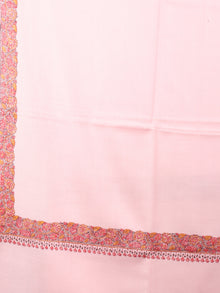 Baby Pink Black Yellow Pure Wool Nemdor Cashmere Shawl From Kashmir - S200501