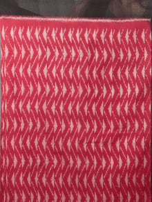 Red Black Grey Ikat Handwoven Pochampally Mercerized Cotton Saree - S031701628